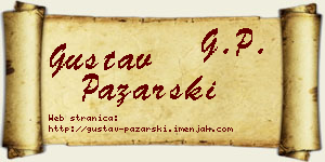 Gustav Pazarski vizit kartica